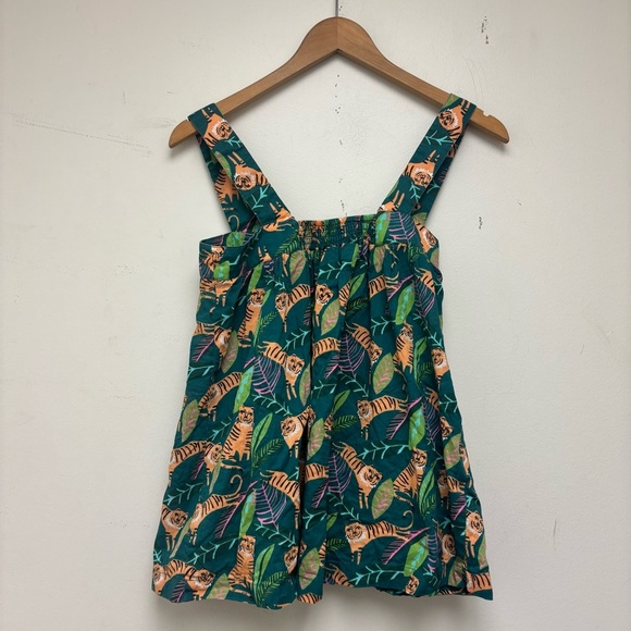 The Company Store Voile Tiger Print Babydoll Pajama Top - Picture 10 of 10